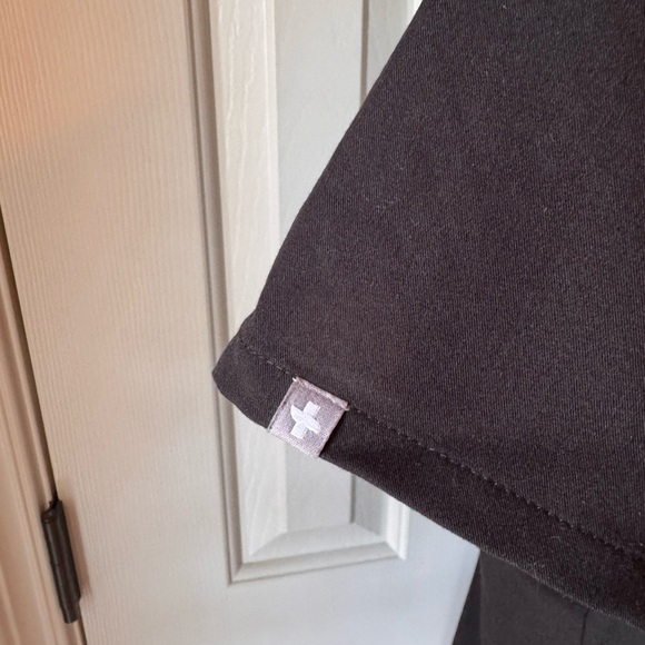 Figs Black V-Neck Scrub Top style # FW1100- medium - Picture 2 of 10